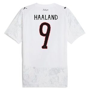 Puma White Haaland #9 Soccer Jersey